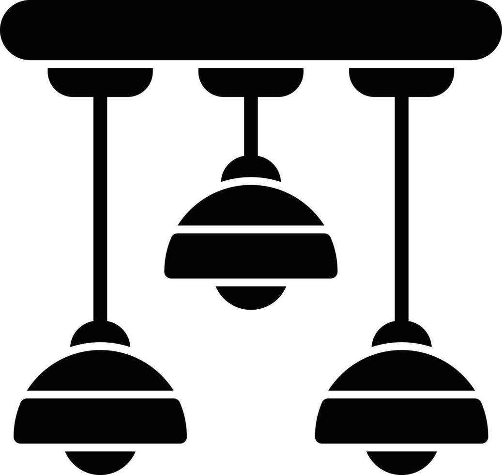 Ceiling Light Glyph Icon vector