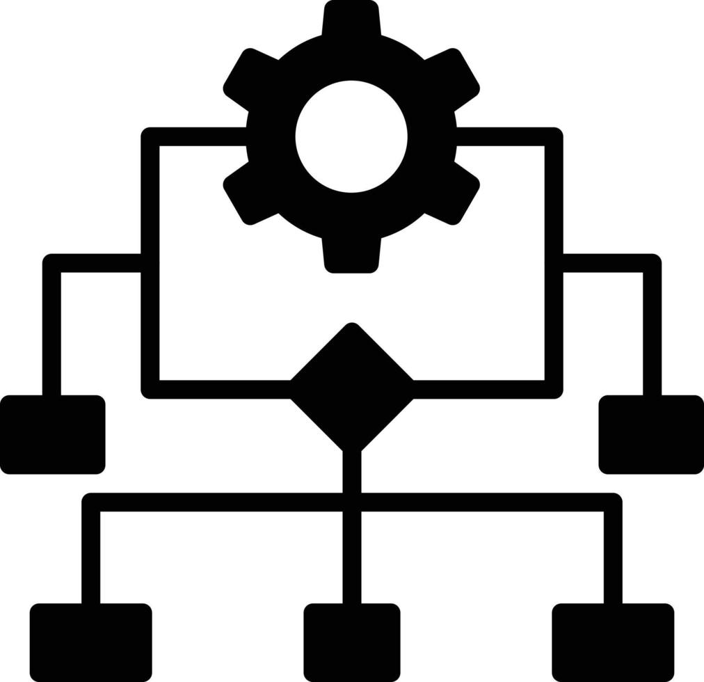Process Glyph Icon vector