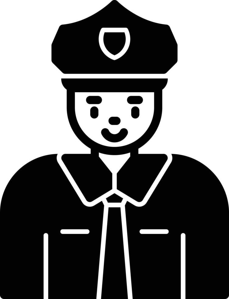 Policeman Glyph Icon vector