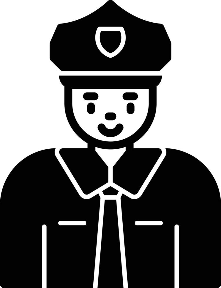 Policeman Glyph Icon vector