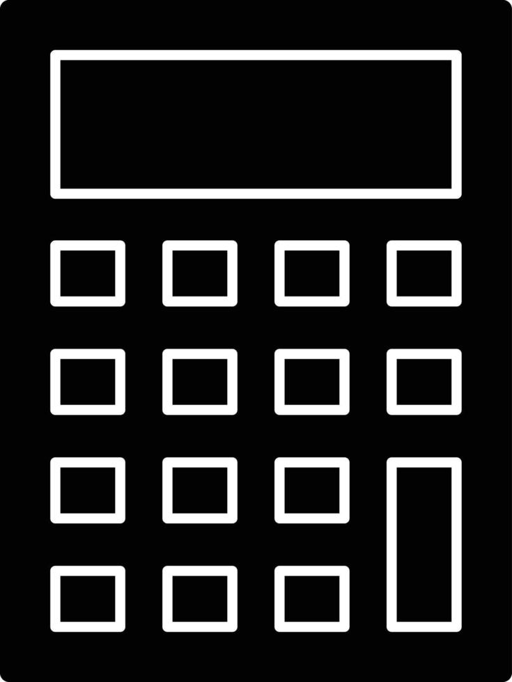 Calculator Glyph Icon vector