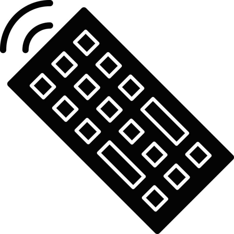 icono de glifo de control remoto vector