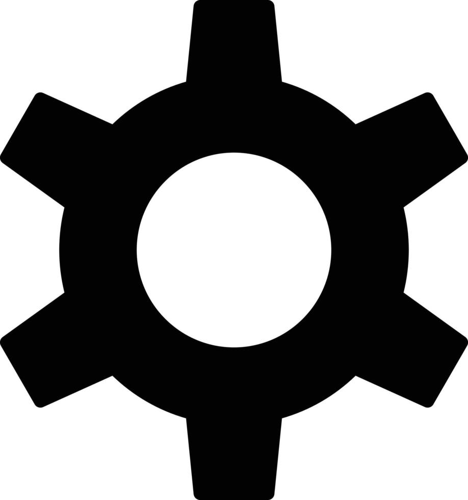 Setting Glyph Icon vector