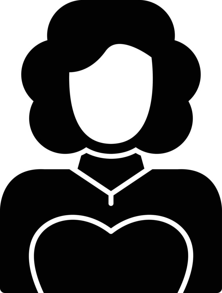 Actress Glyph Icon vector