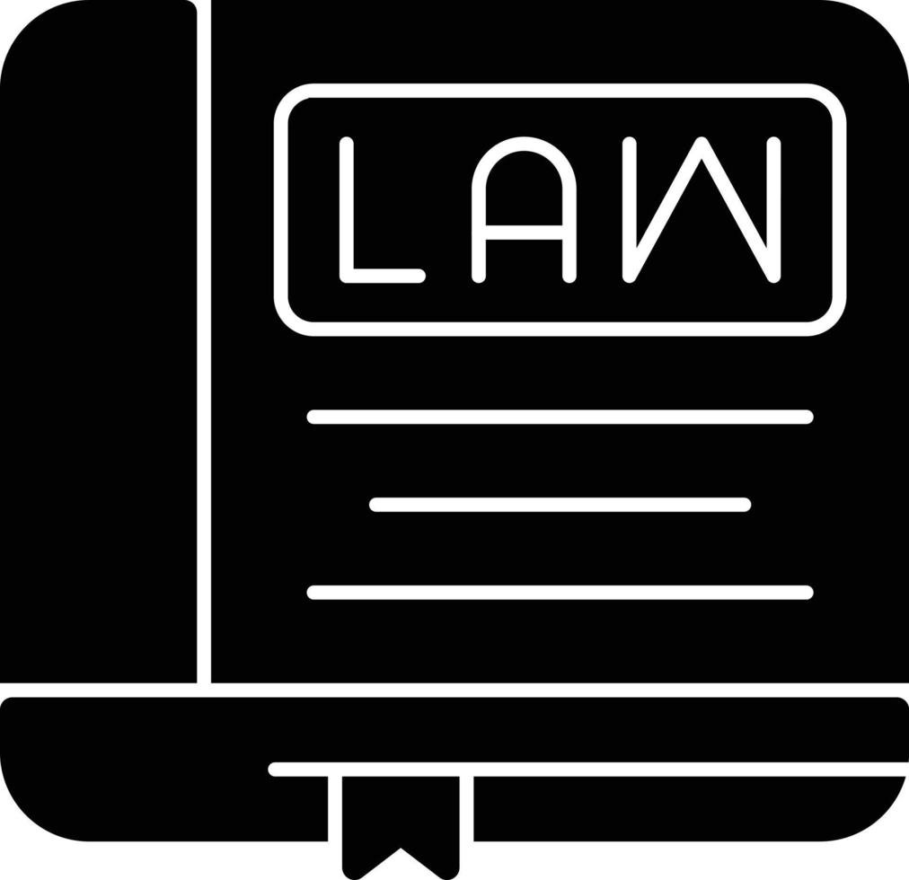 Law Book Glyph Icon vector