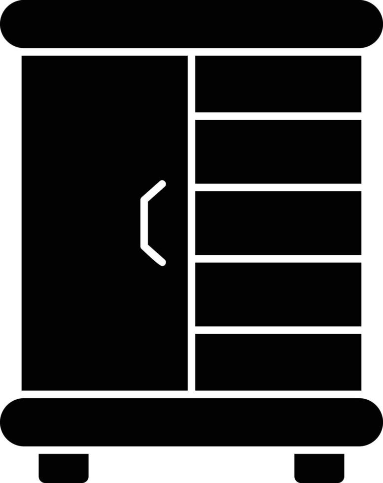 Cupboard Glyph Icon vector