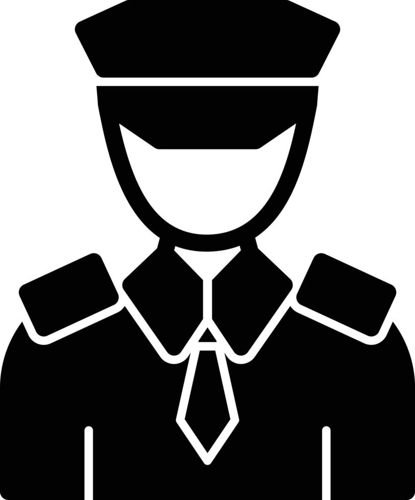 Pilot Glyph Icon vector