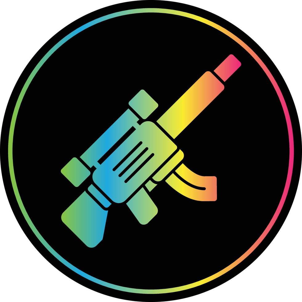 icono de color de glifo de pistola debido vector