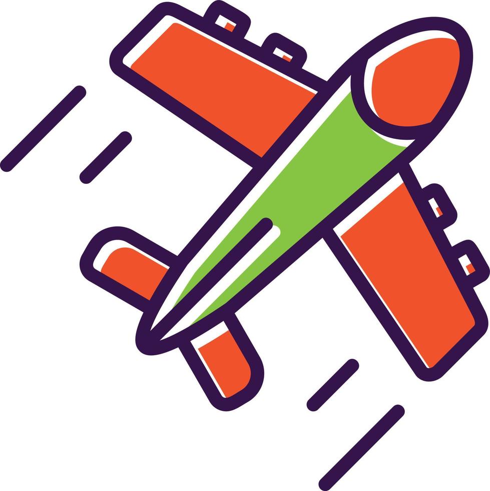 Plane Filled Icon vector