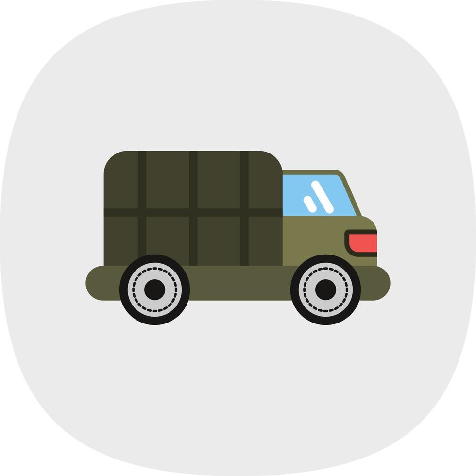 Truck Flat Curve vector