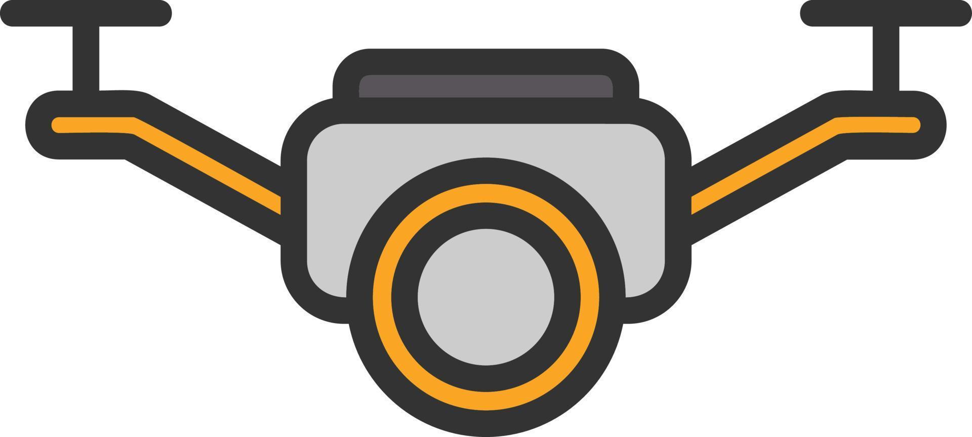 Drone Line Filled Icon vector