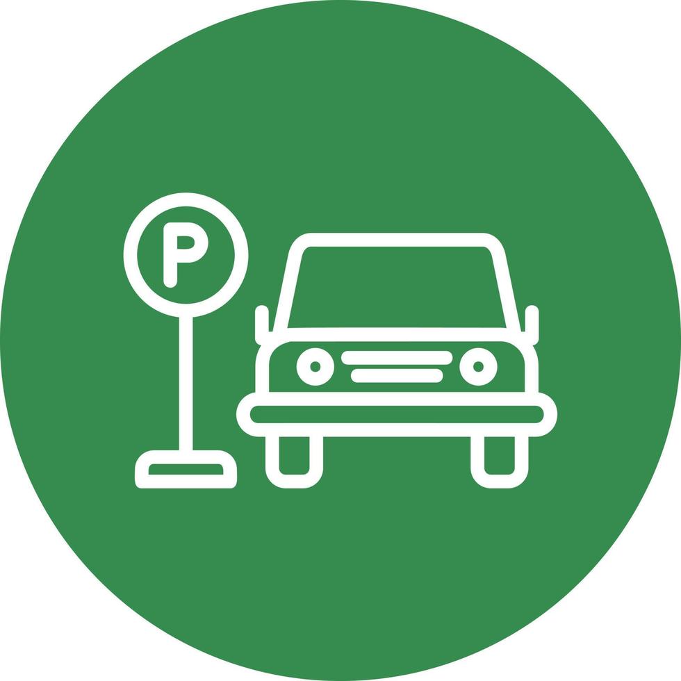 diseño de icono de vector de aparcamiento de coche