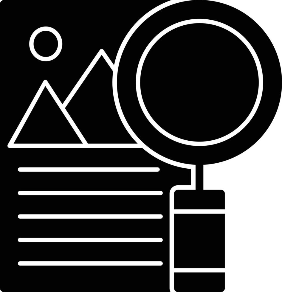 Research Glyph Icon vector