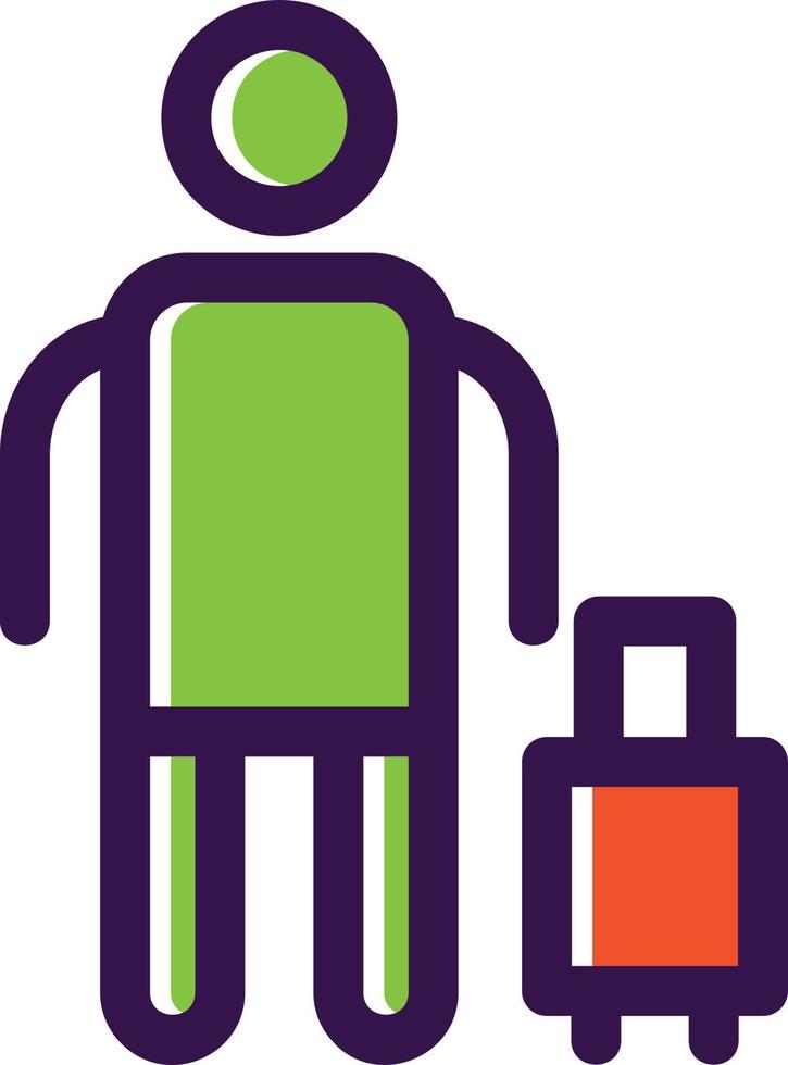 Tourist Filled Icon vector