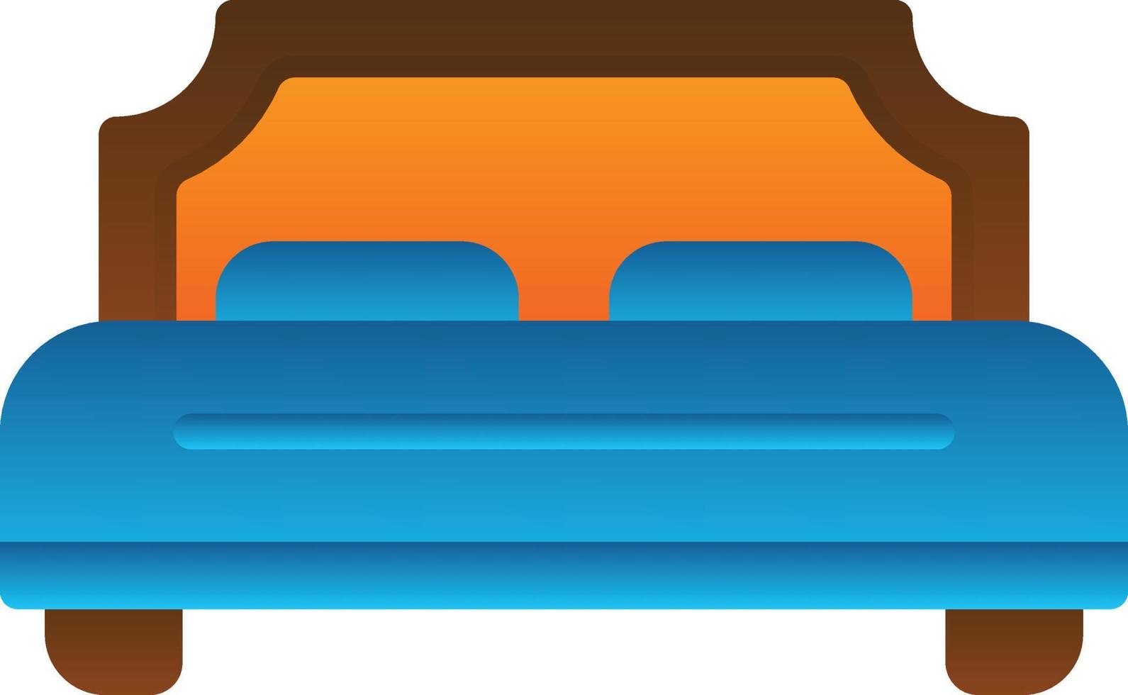 Double Bed Vector Icon Design