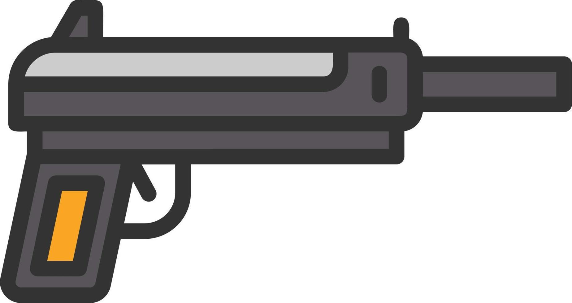 Pistol Line Filled Icon vector