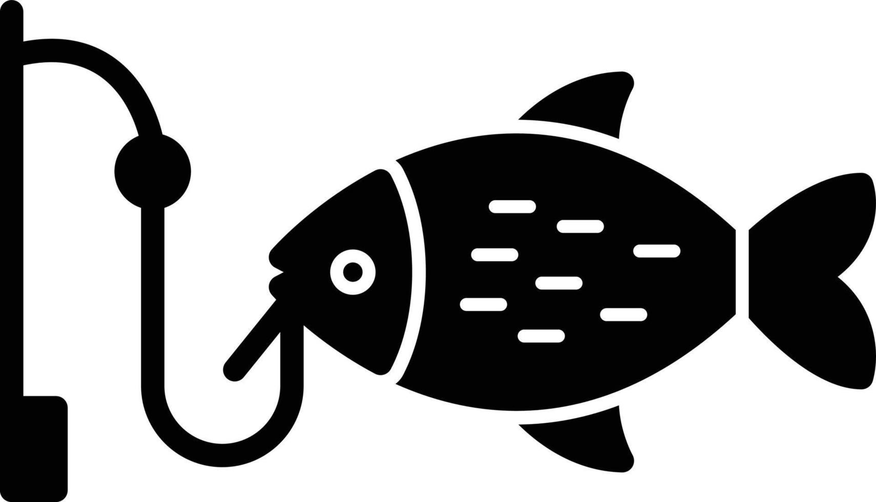 icono de glifo de pesca vector