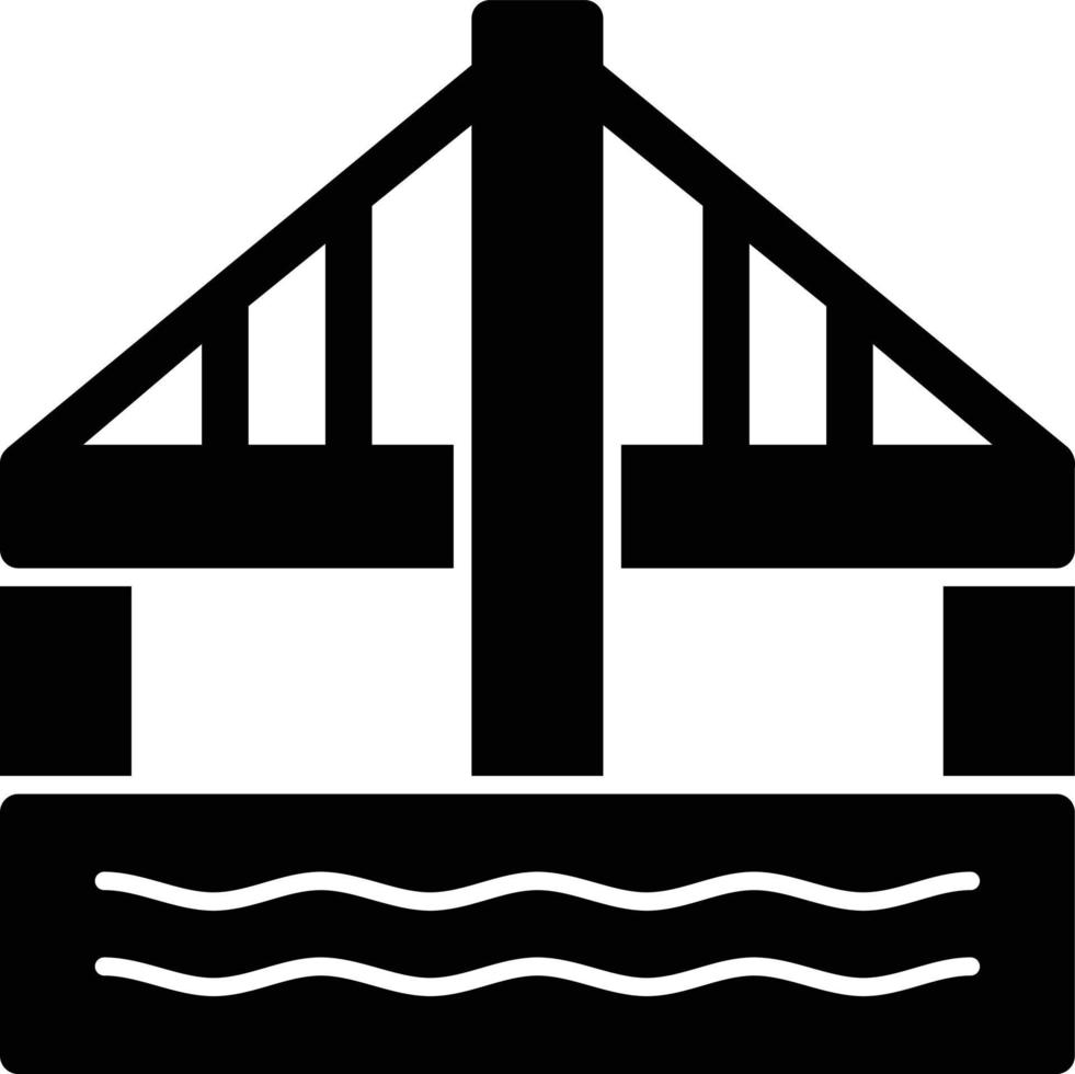Bridge Glyph Icon vector