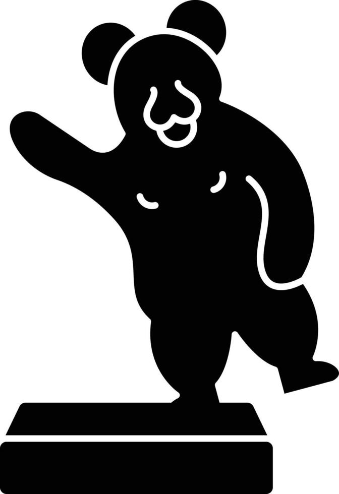 Bear Glyph Icon vector