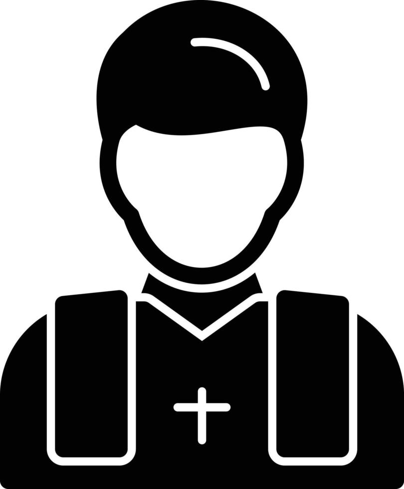 icono de glifo de sacerdote vector