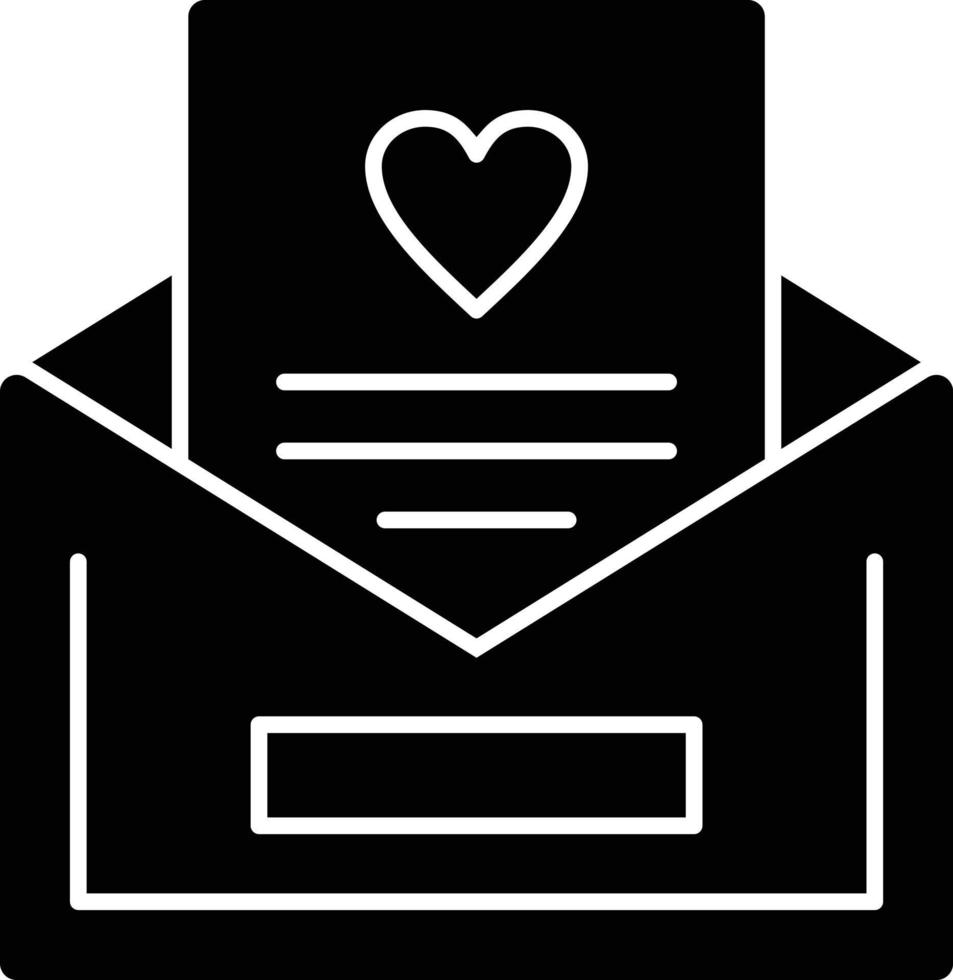 Invitation Glyph Icon vector