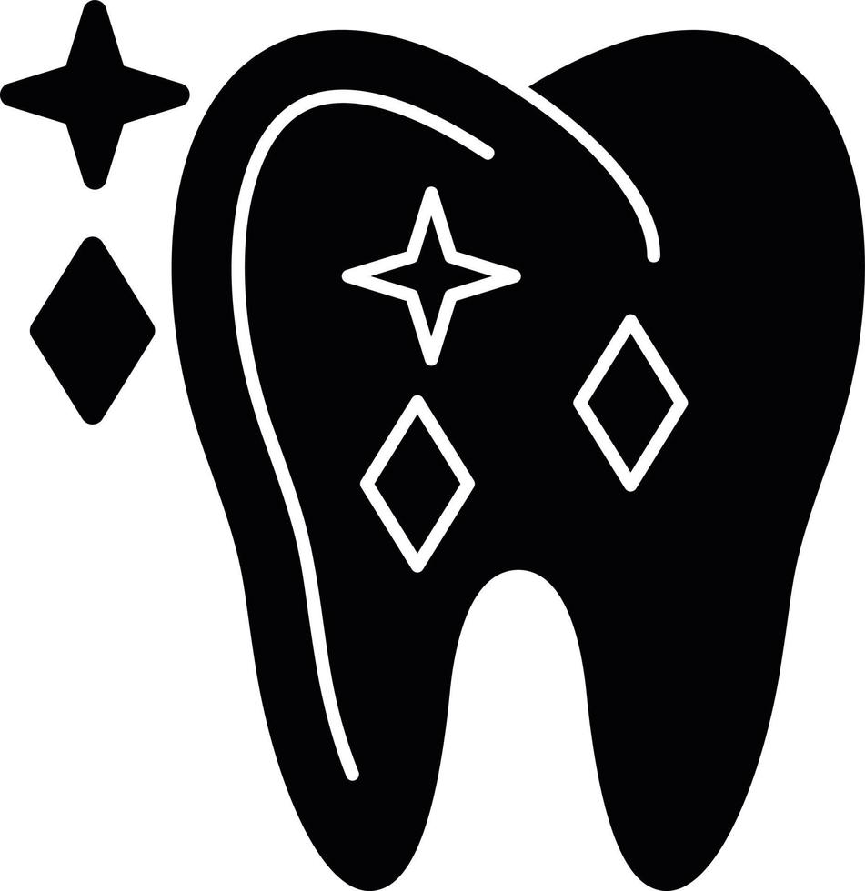 Tooth Glyph Icon vector