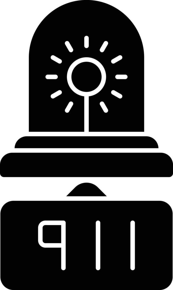 911 Call Glyph Icon vector