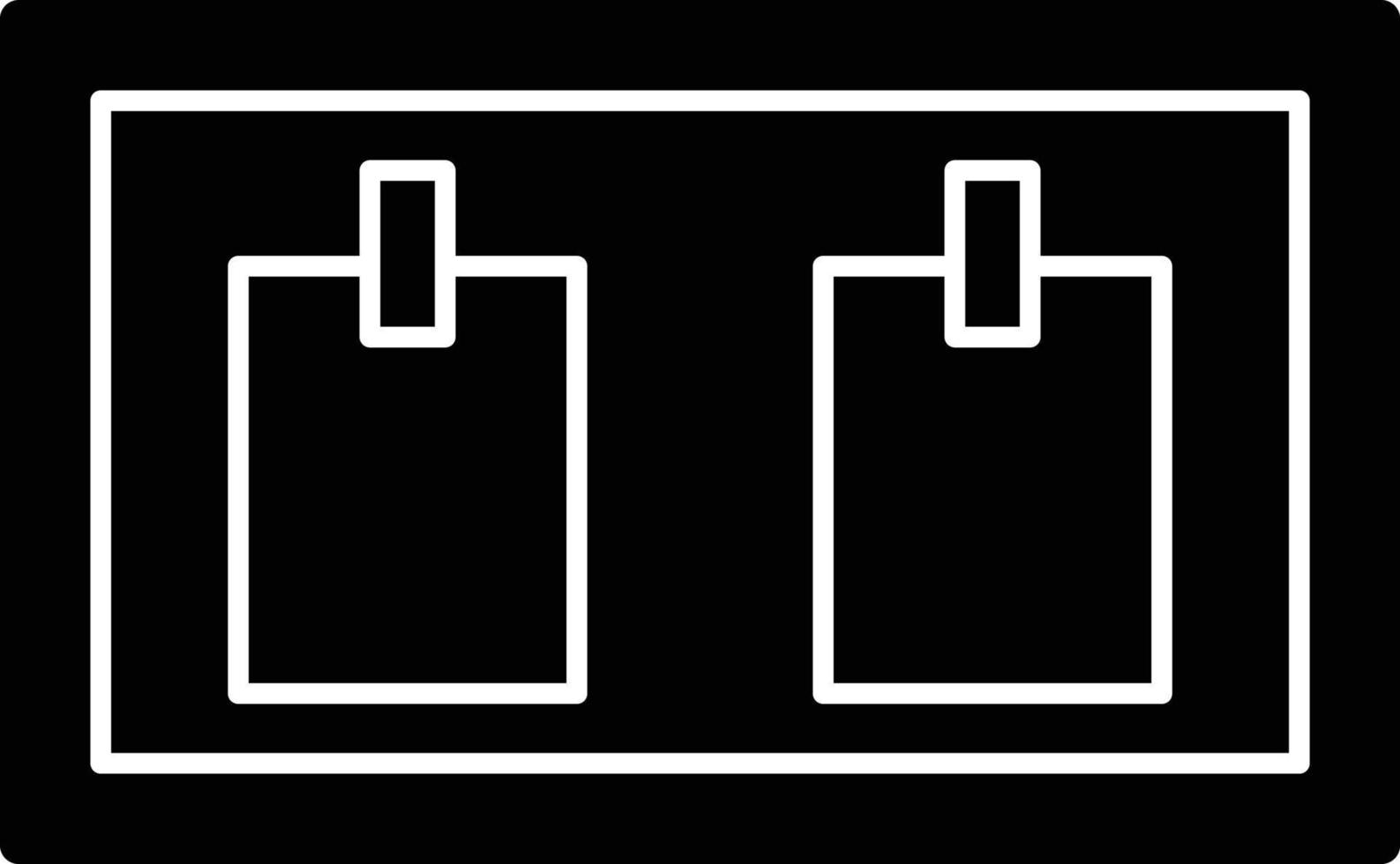 icono de glifo de tablón de anuncios vector