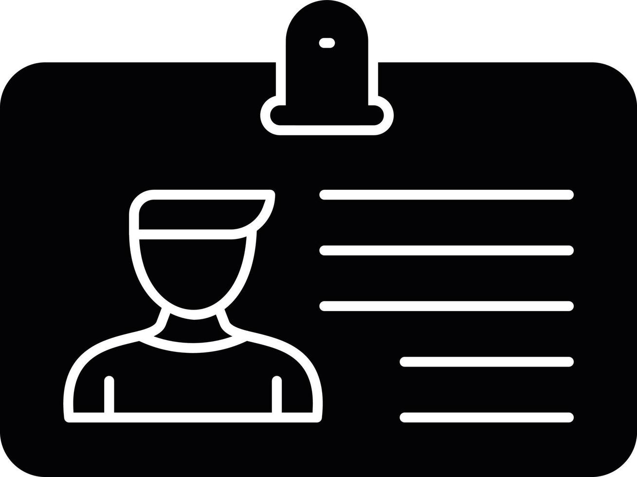 Business Card Glyph Icon vector