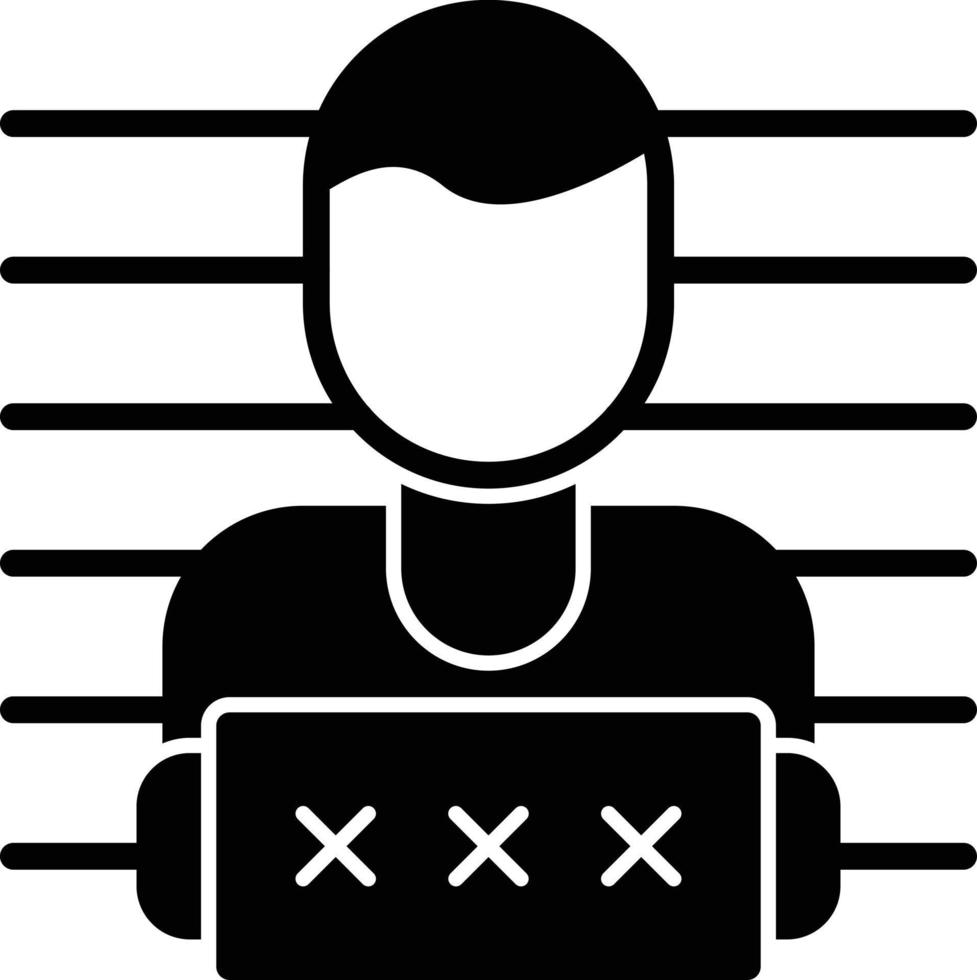 Mugshot Glyph Icon vector