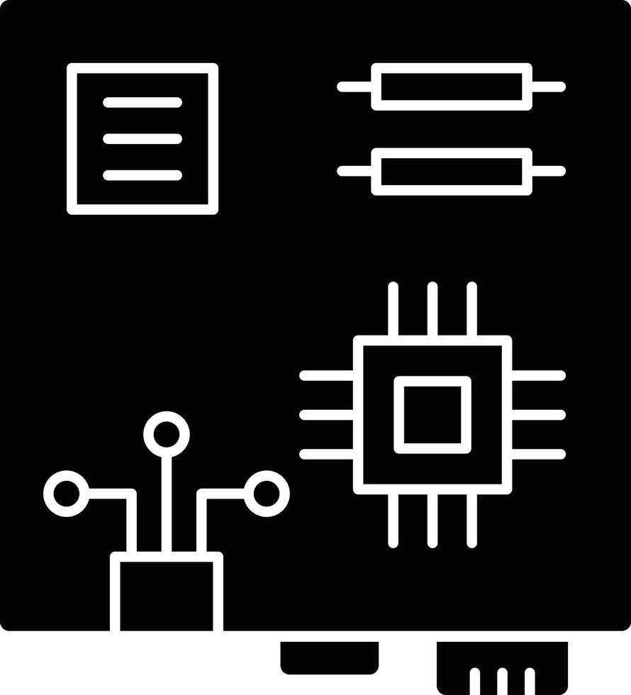 Motherboard Glyph Icon vector
