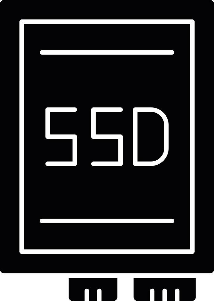 Ssd card Glyph Icon vector