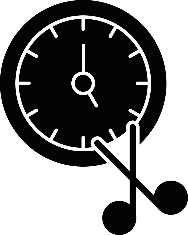 icono de glifo de tiempo de corte vector