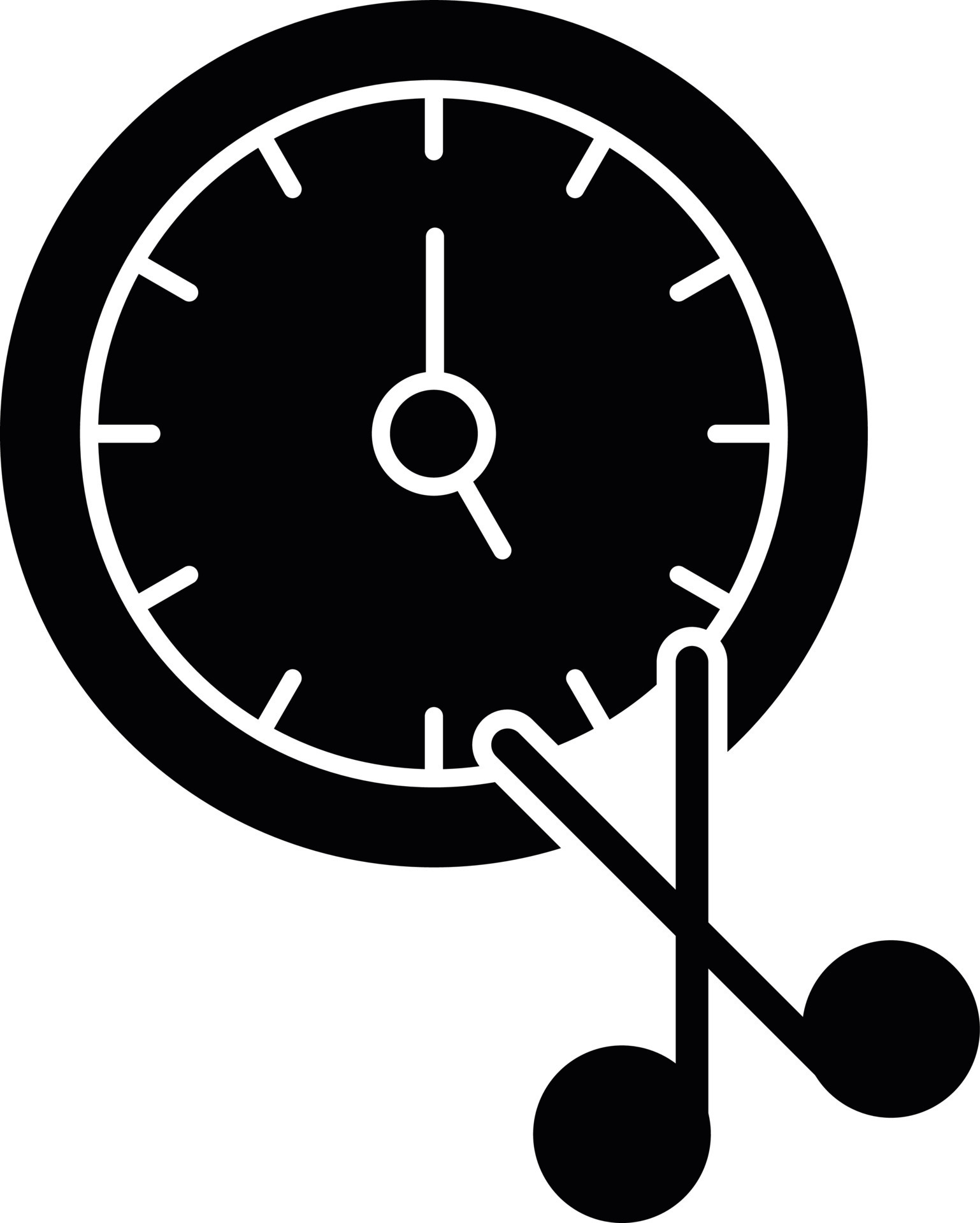 Cut TIme Glyph Icon 14747808 Vector Art at Vecteezy