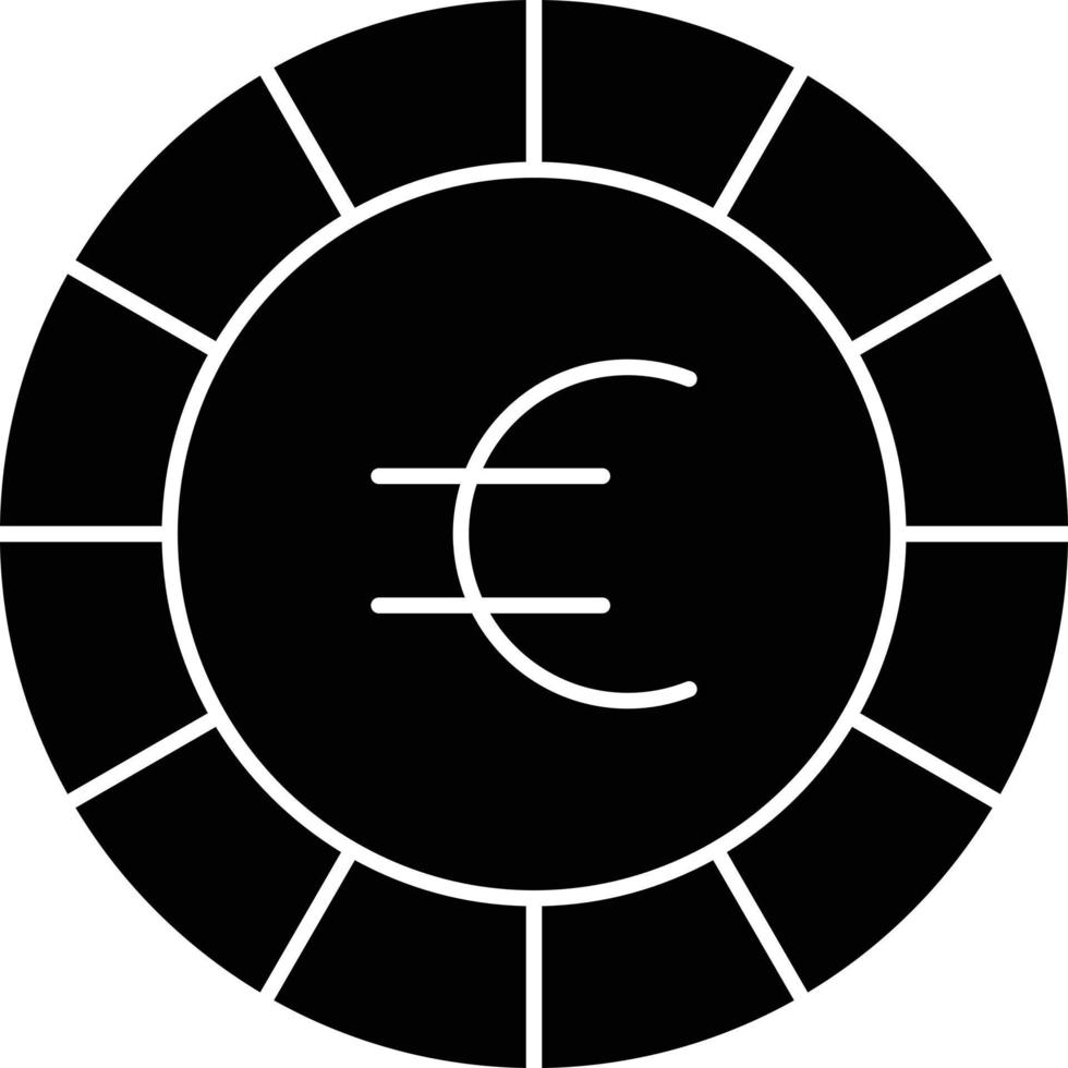 Euro Glyph Icon vector