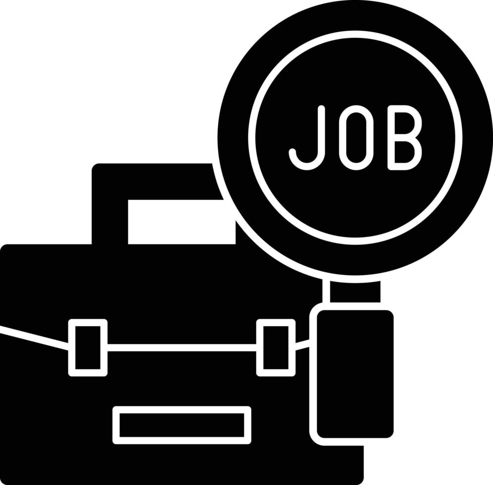Job Search Glyph Icon vector