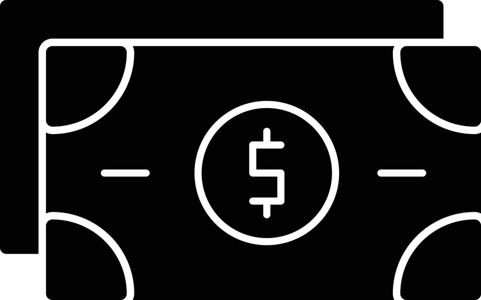Money Glyph Icon vector