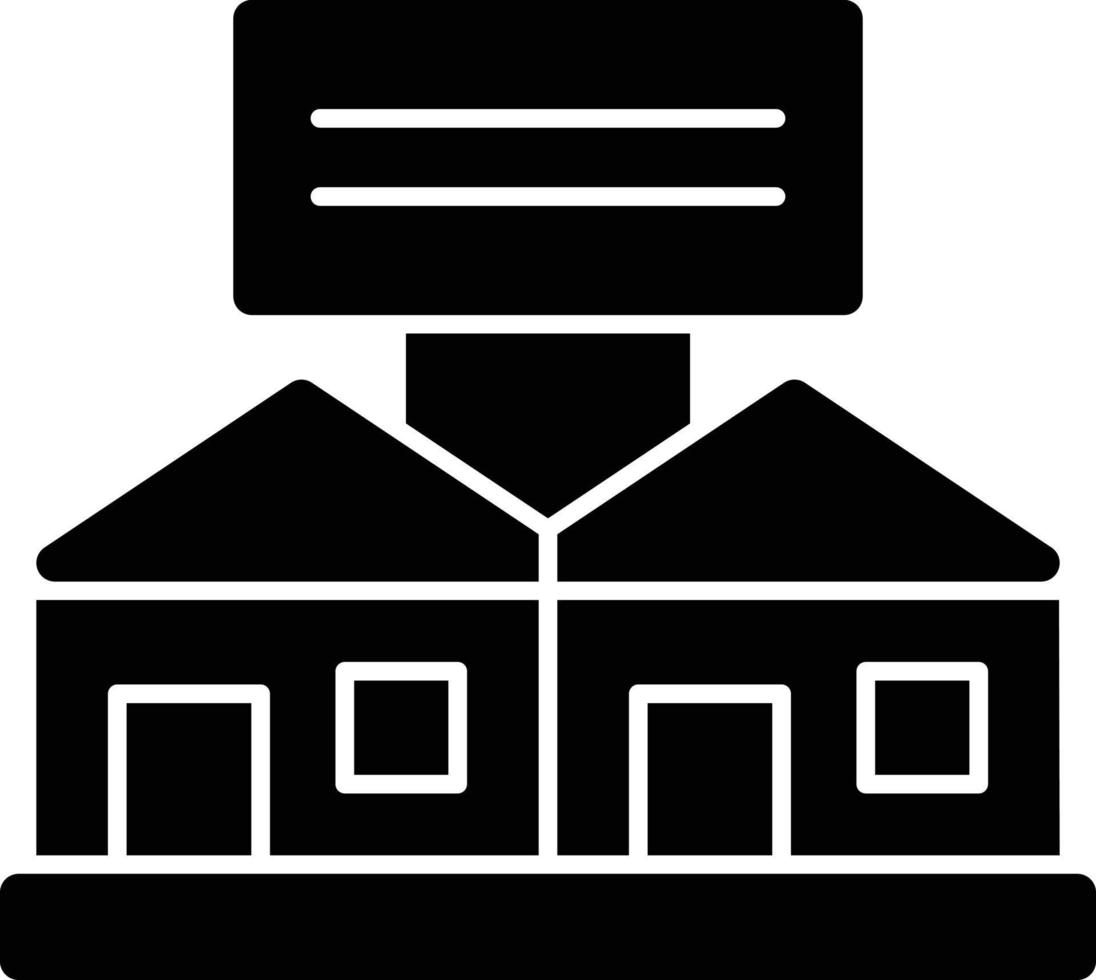 Motel Glyph Icon vector