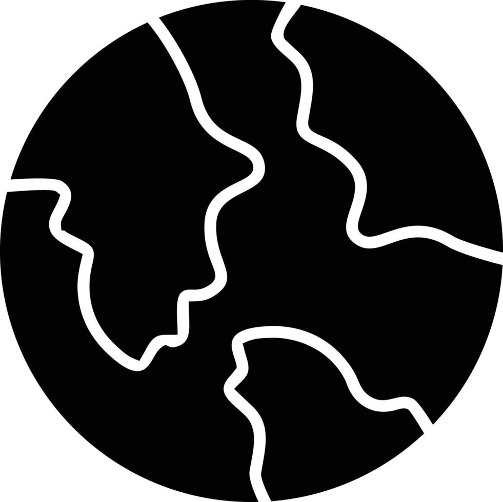 Earth Glyph Icon vector