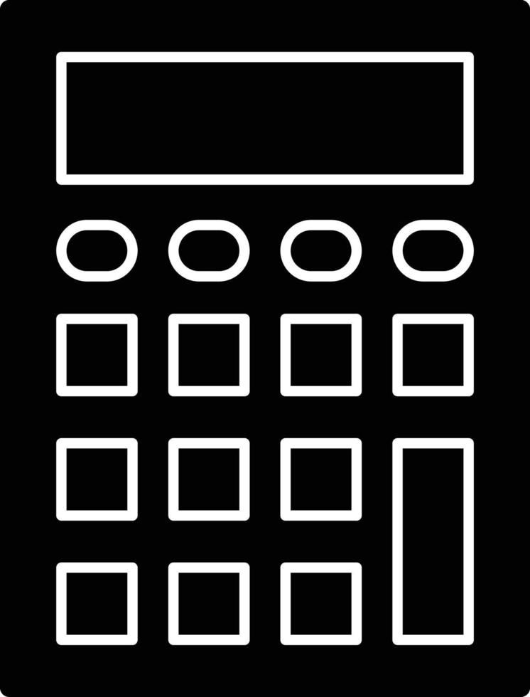 Calculator Glyph Icon vector