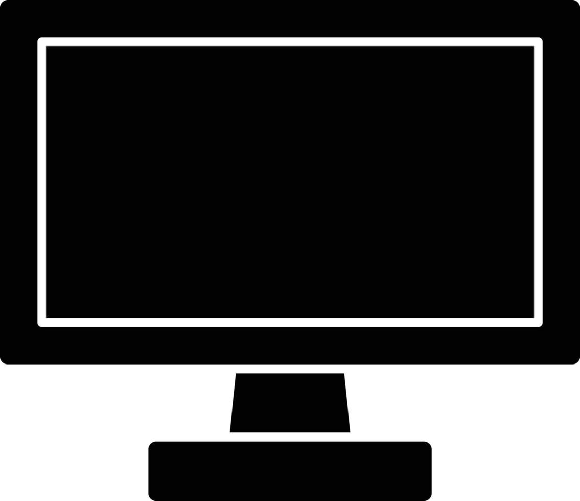 Monitor Screen Glyph Icon vector