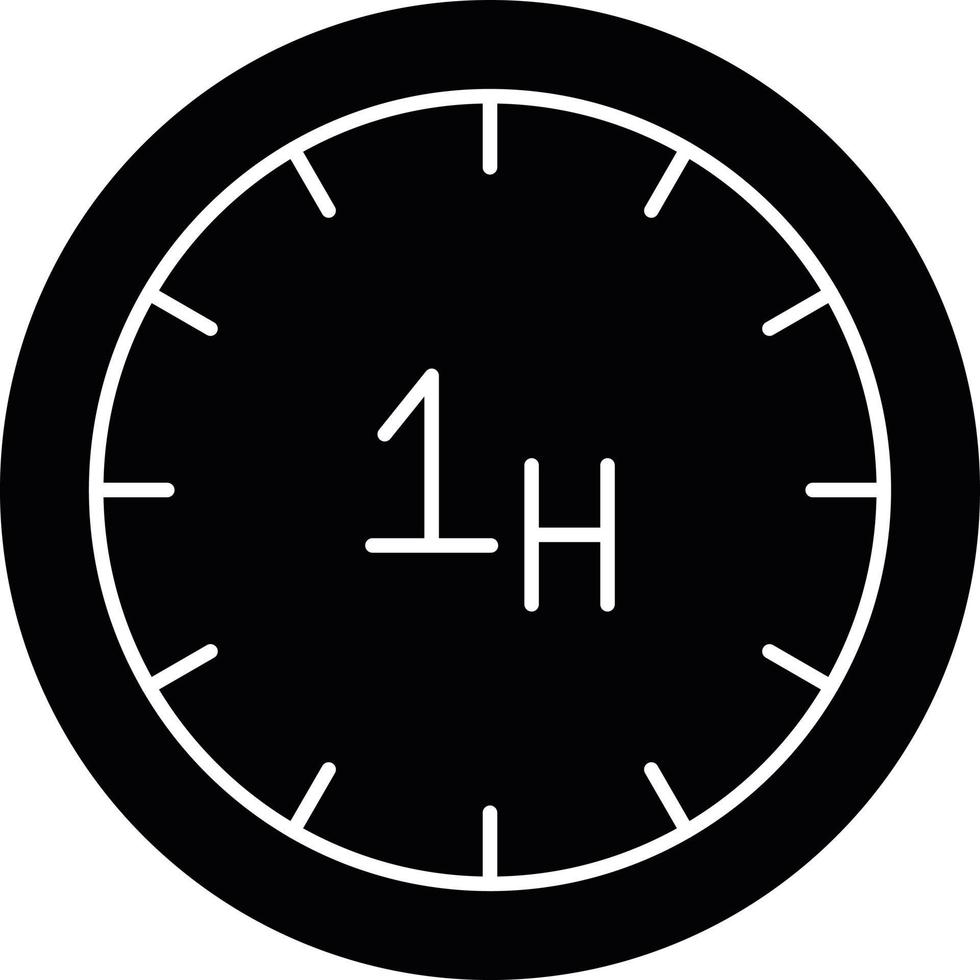 Hour Glyph Icon vector