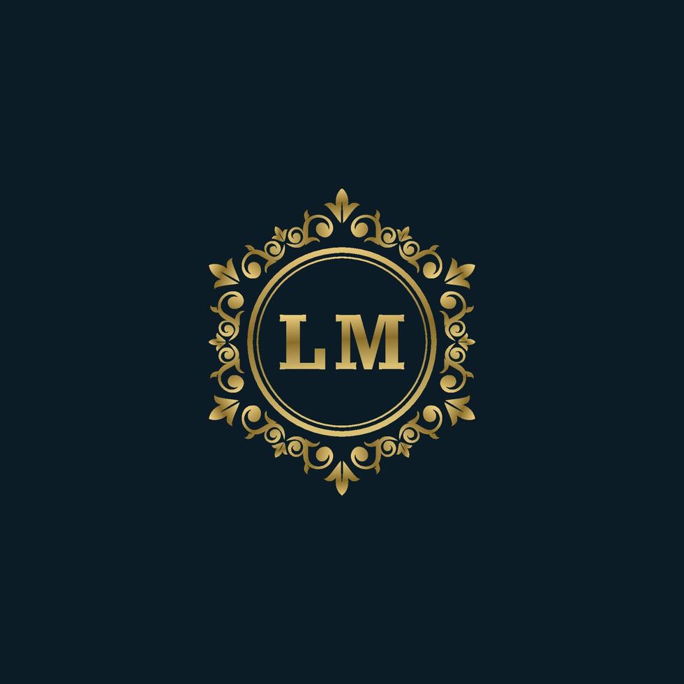 Letter LM logo with Luxury Gold template. Elegance logo vector template.