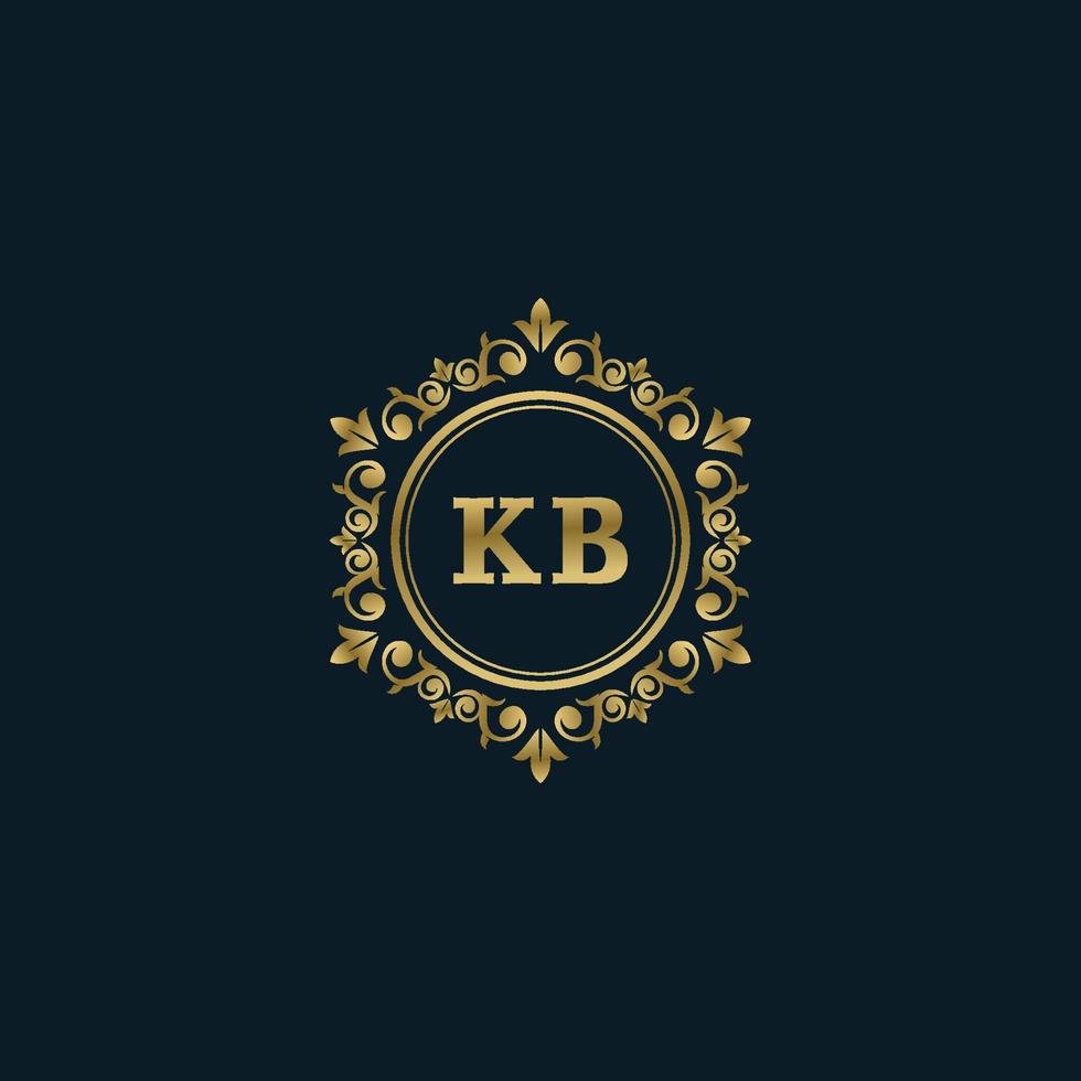 Letter KB logo with Luxury Gold template. Elegance logo vector template.