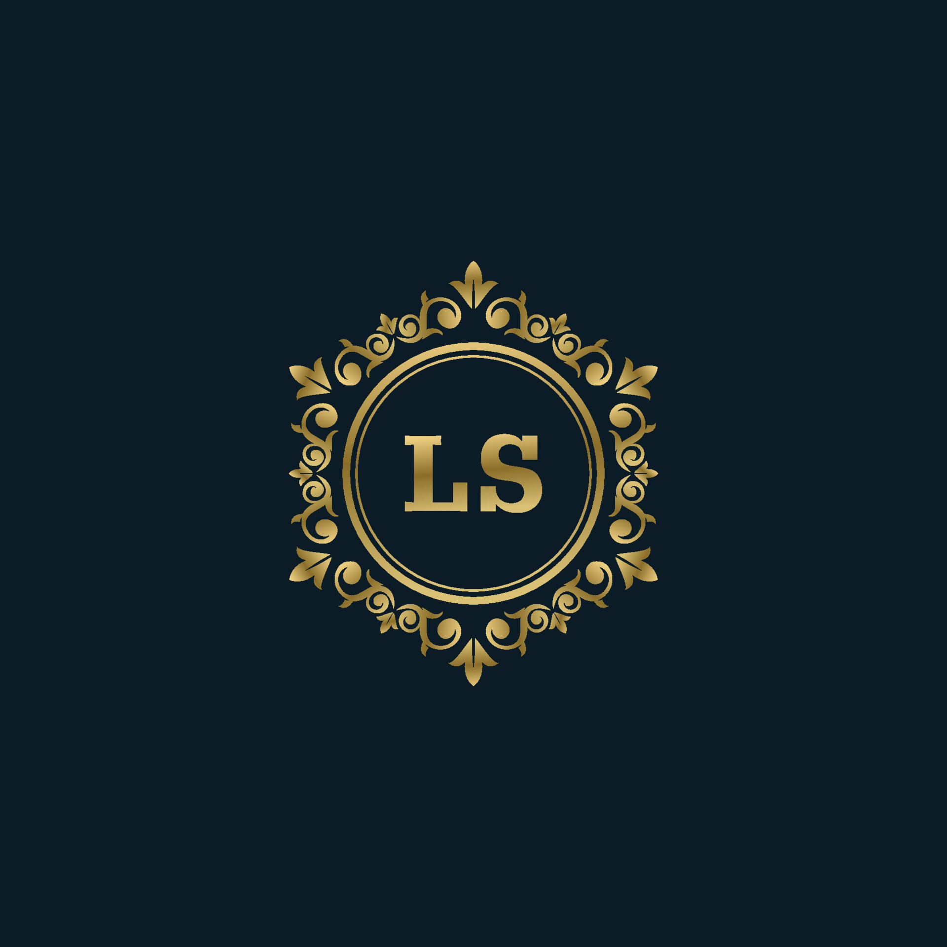 Letter ls logo with luxury gold template elegance logo vector template
