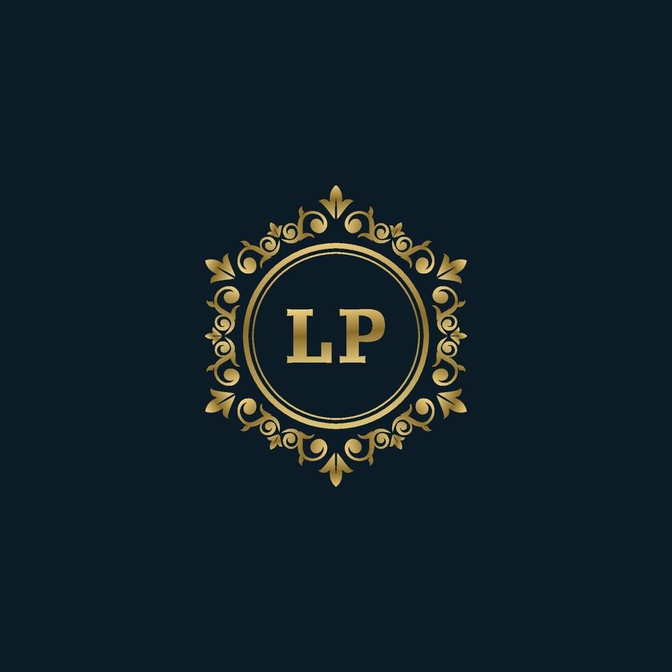 Letter LP logo with Luxury Gold template. Elegance logo vector template.