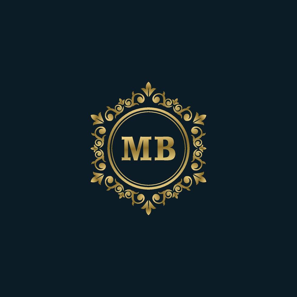 Letter MB logo with Luxury Gold template. Elegance logo vector template.