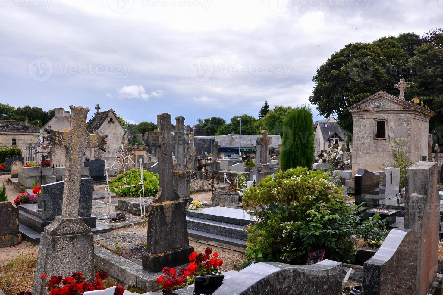 Cemetery landscape view photo