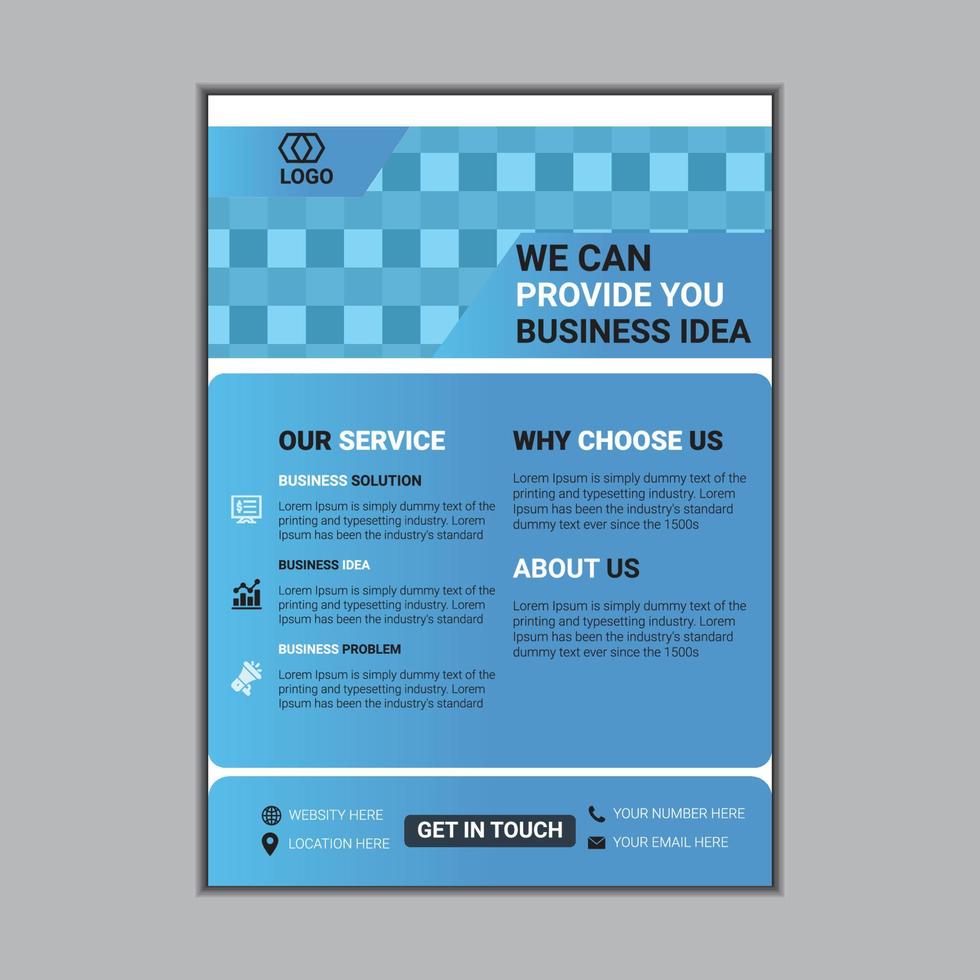 Business Letterhead Flyer Template Design Corporate letterhead with flat style Creative Modern vector