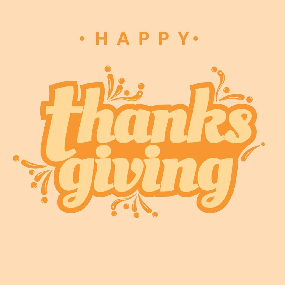 Happy thanksgiving day with autumn leaves. Hand drawn text lettering for Thanksgiving Day. Vector illustration. Script. Calligraphic design for print greetings card, shirt, banner, poster. Colorful